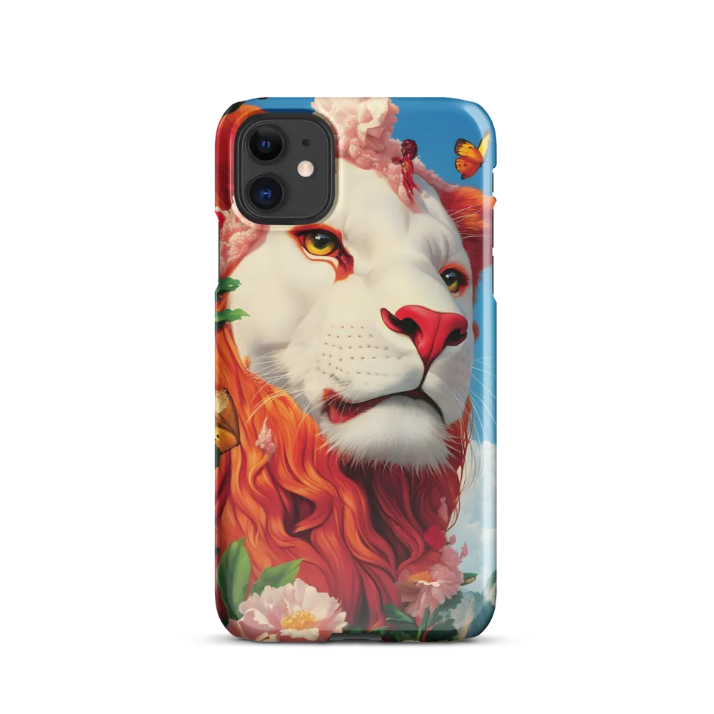 Majestic Lion Amidst Floral Splendor