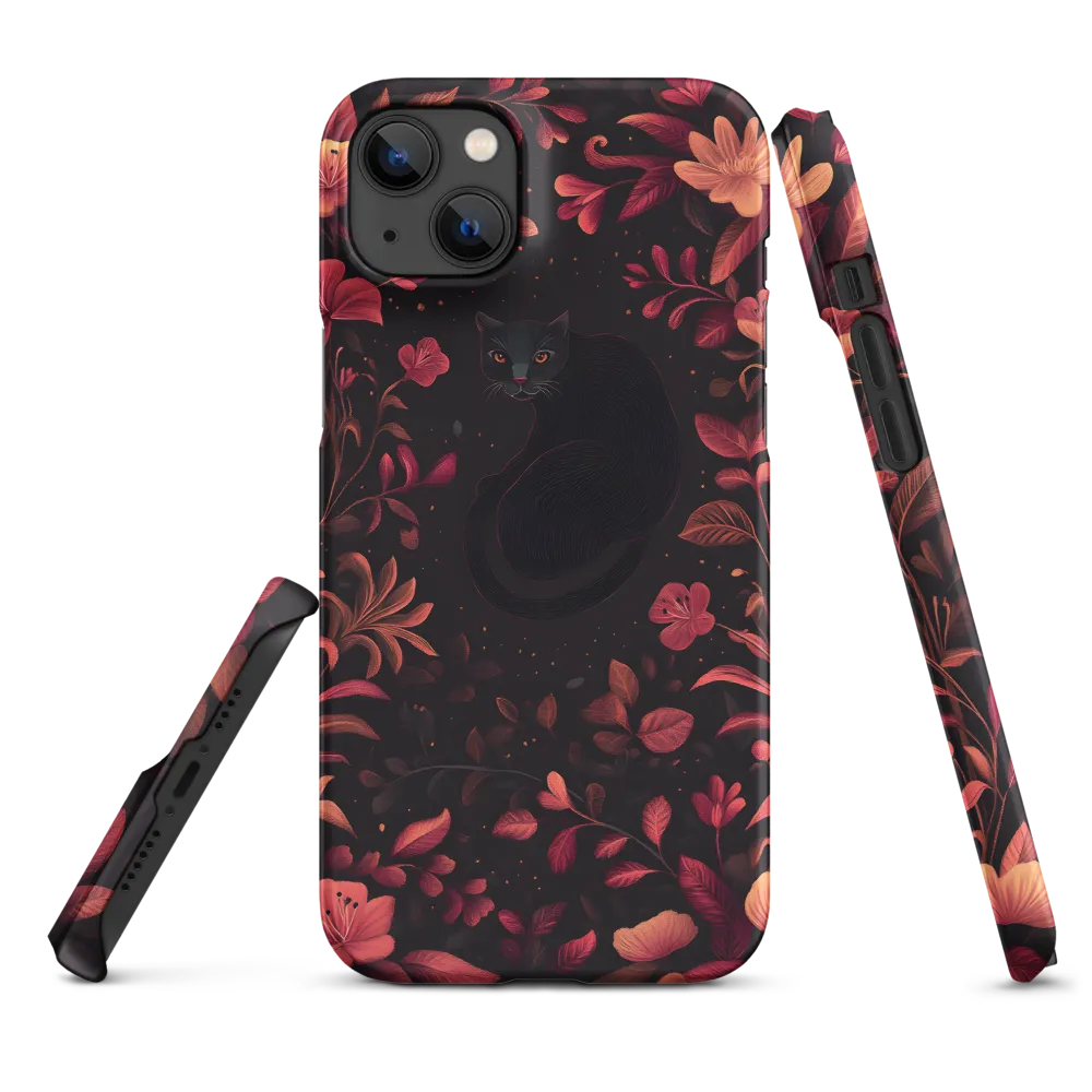 Nocturne in Coral: The Watchful Cat