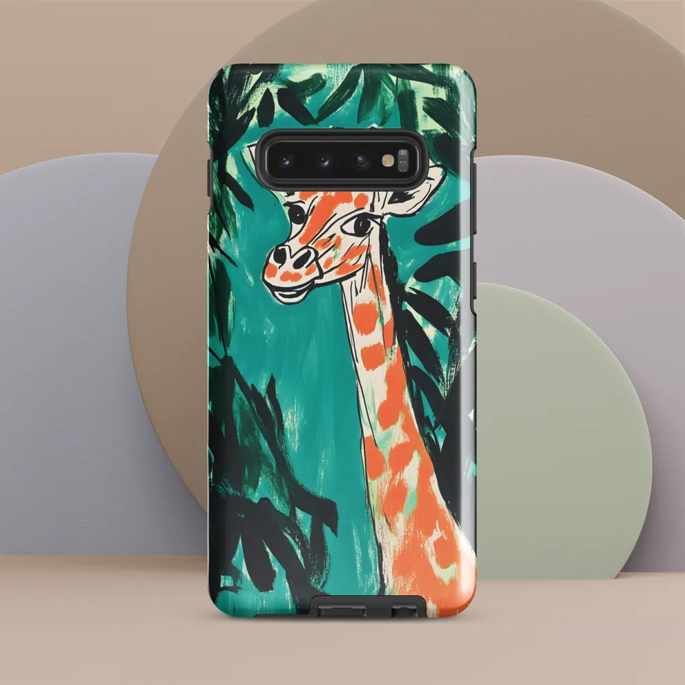 Curious Giraffe in Lush Greenery | Phone Case |  S10 Plus | Tough Case | Glossy