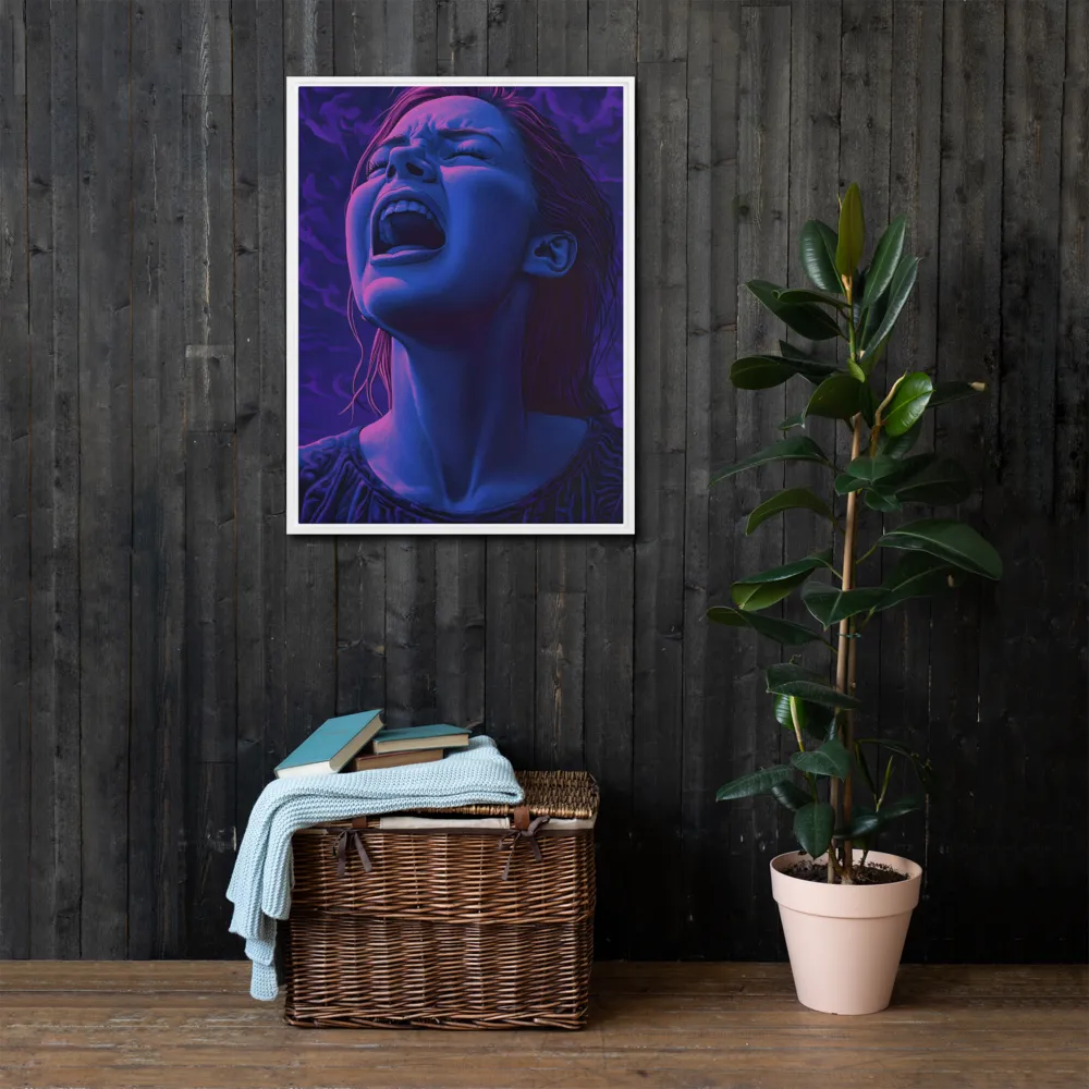 Echoes of Anguish | Canvas with White Frame | 24″×32″