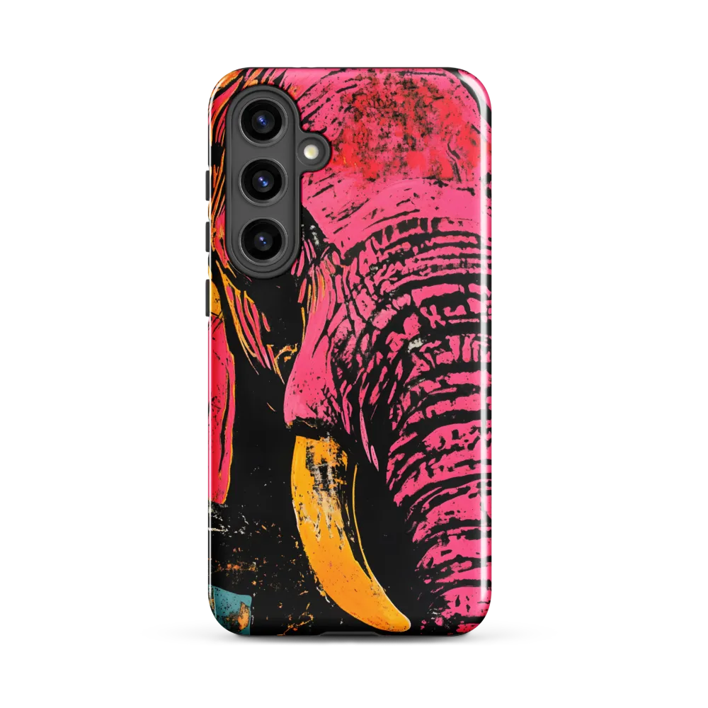 Bold Encounter: The Vibrant Elephant | Phone Case |  S24 Plus | Tough Case | Glossy