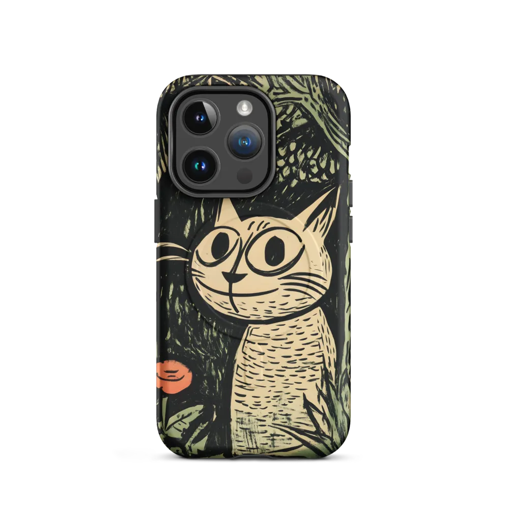 Whimsical Cat in the Forest | Phone Case |  14 Pro | MagSafe® Tough Case | Matte