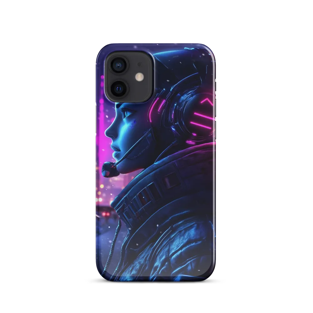 Dystopian Elegance: Cyberpunk Figure in Neon