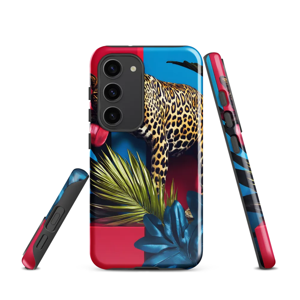 Playful Leopard in Vibrant Paradise