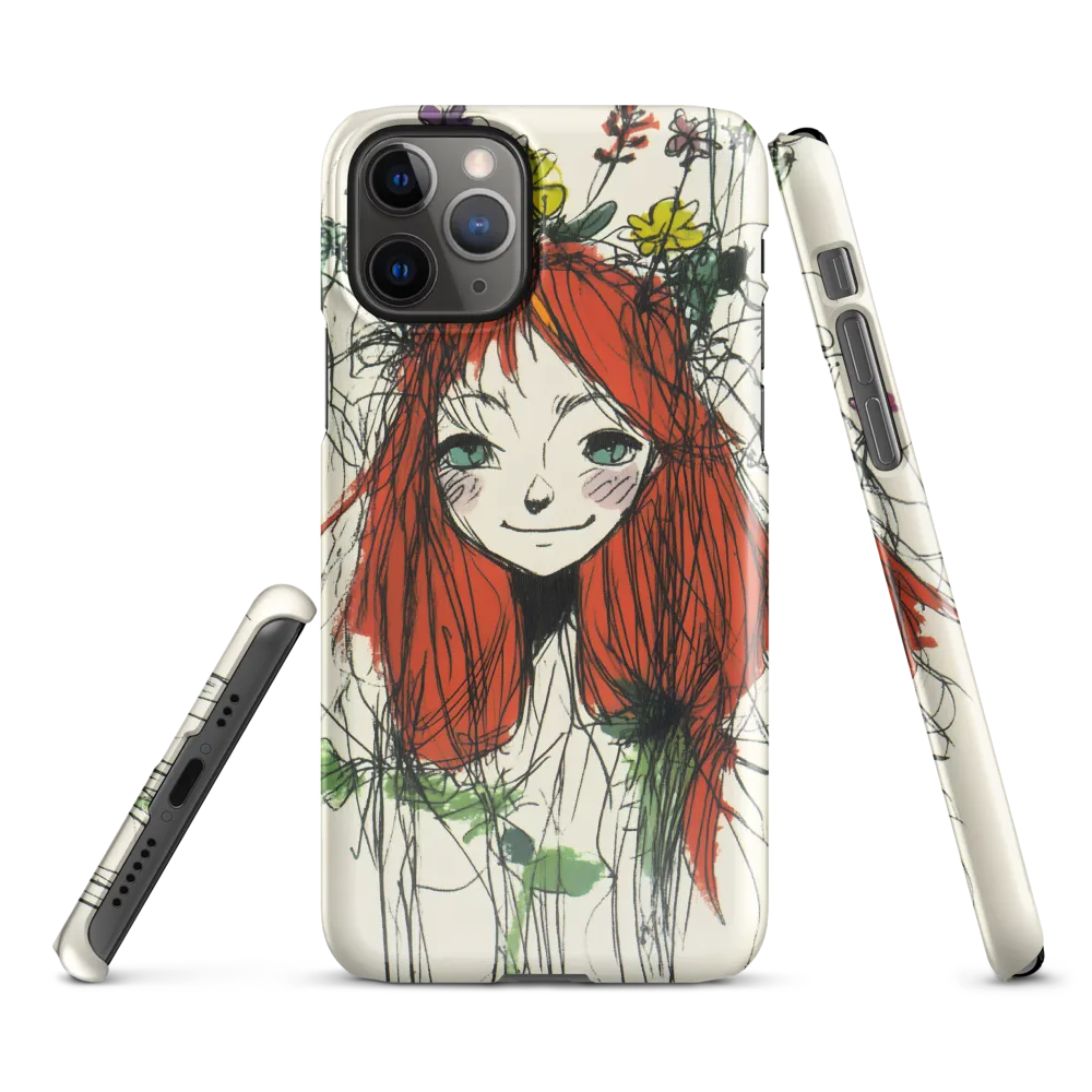 Whimsical Floral Portrait | Phone Case |  11 Pro | Snap Case | Glossy