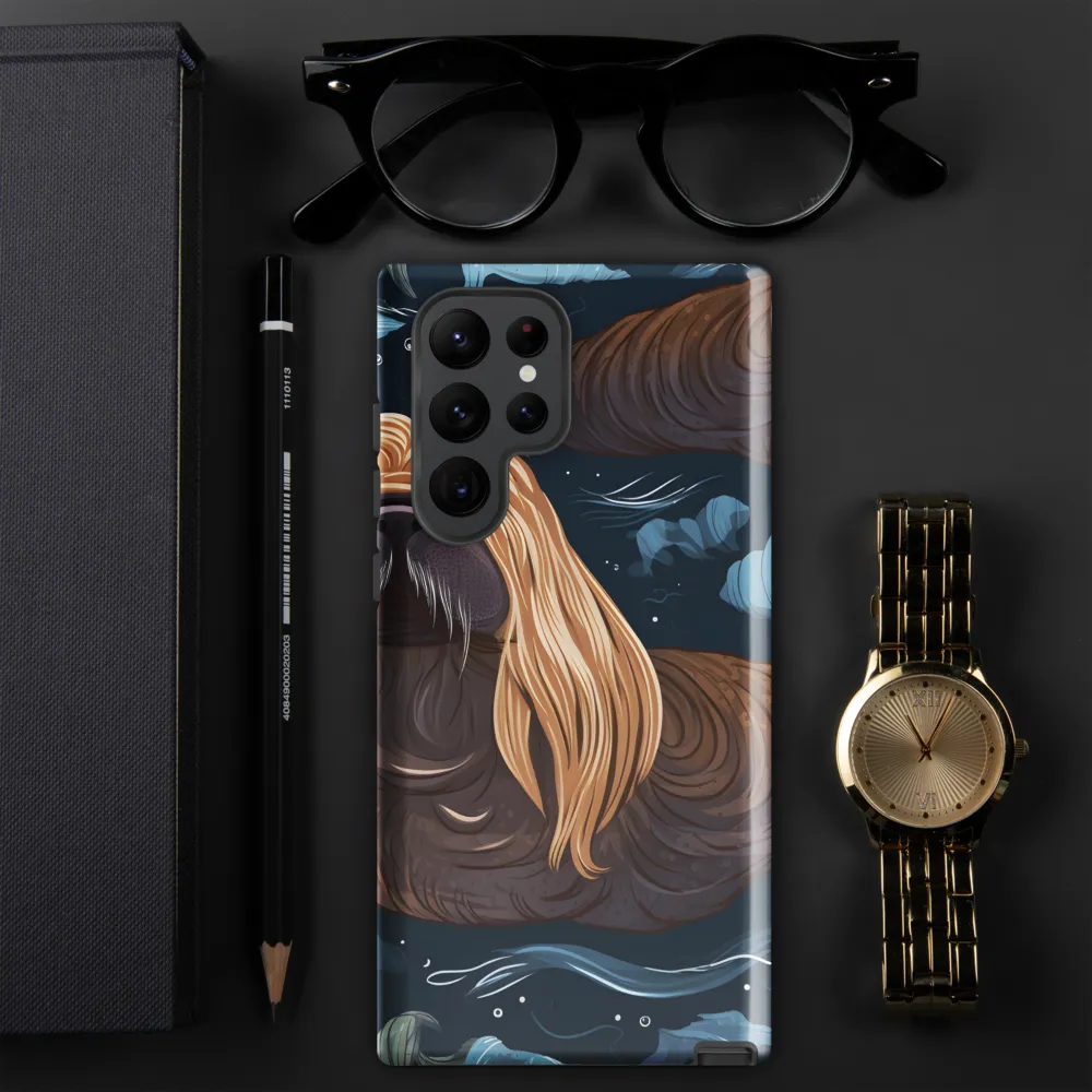 Whimsical Walruses in Deep Blue