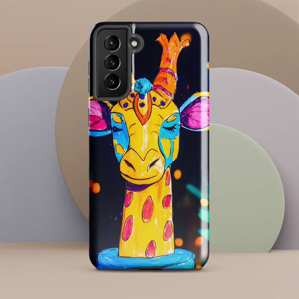 Whimsical Giraffe in Vibrant Colors