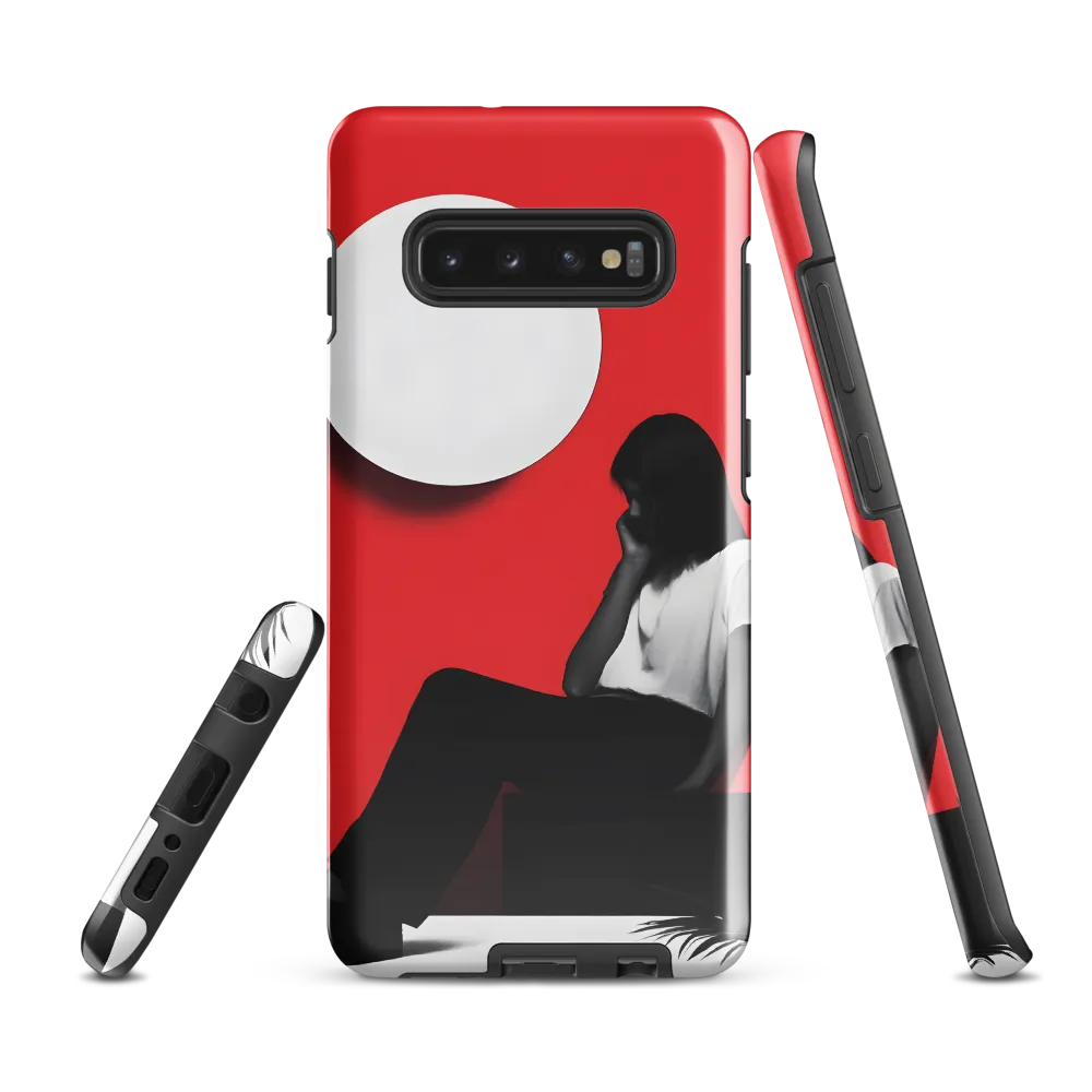 Contemplation in Red | Phone Case |  S10 Plus | Tough Case | Glossy