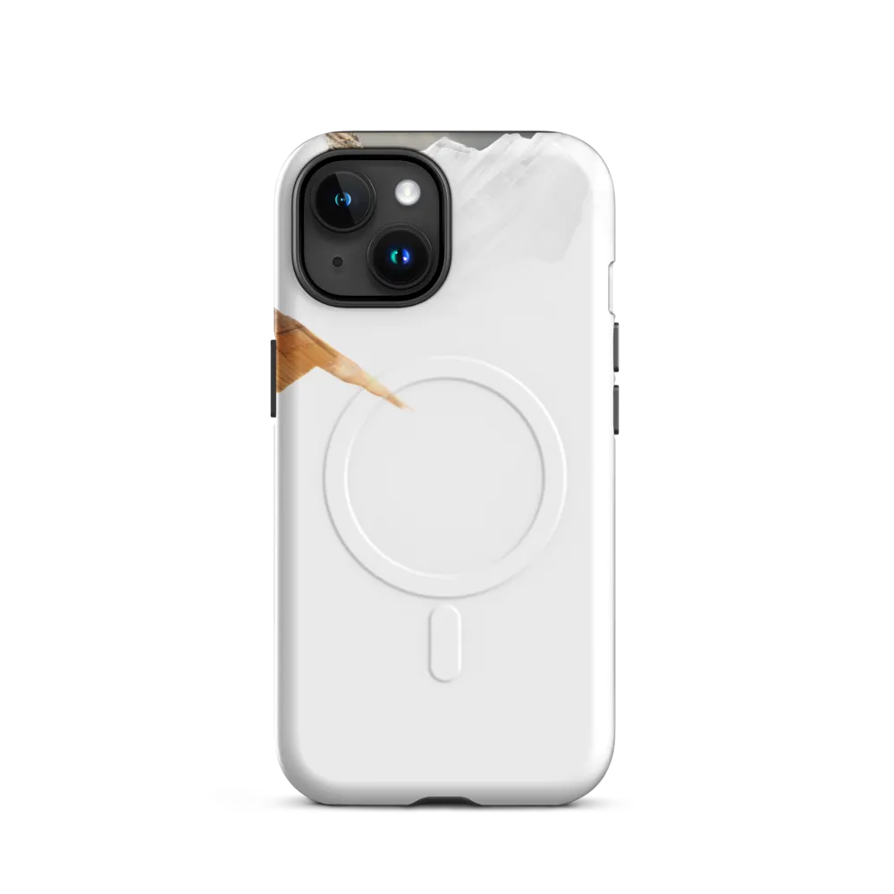Ethereal Peaks: A Dance of Light and Shadow | Phone Case |  15 | MagSafe® Tough Case | Glossy