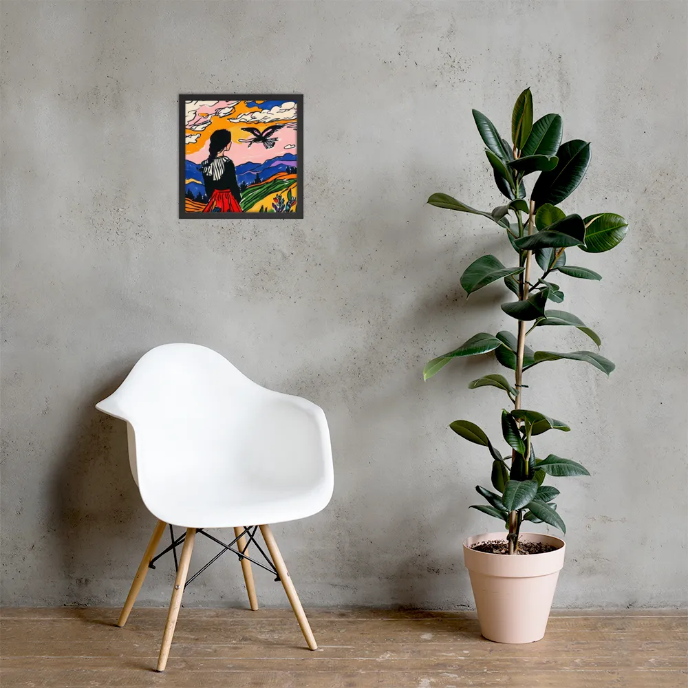 A Journey into Freedom | Poster with Black Frame | 14″×14″