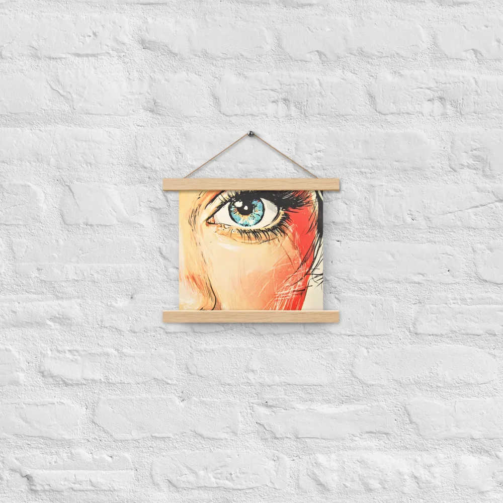 Gaze of Emotion | Poster With Oak Wood Hanger | 10″×10″