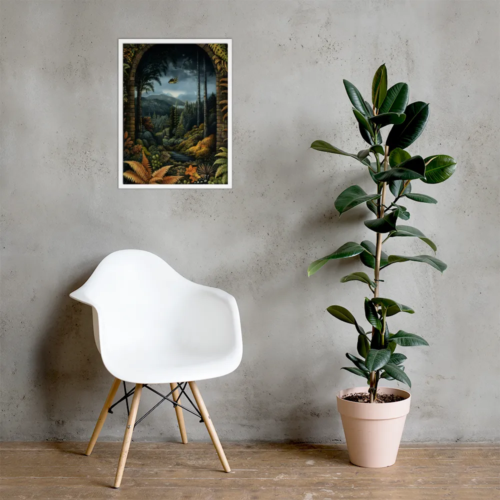 Whispers of the Enchanted Forest | Poster with White Frame | 18″×24″