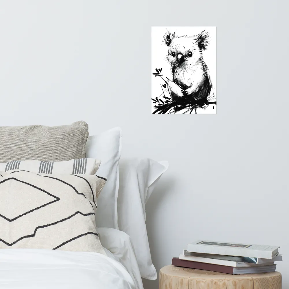 Whimsical Koala in Ink | Poster | 12″×16″