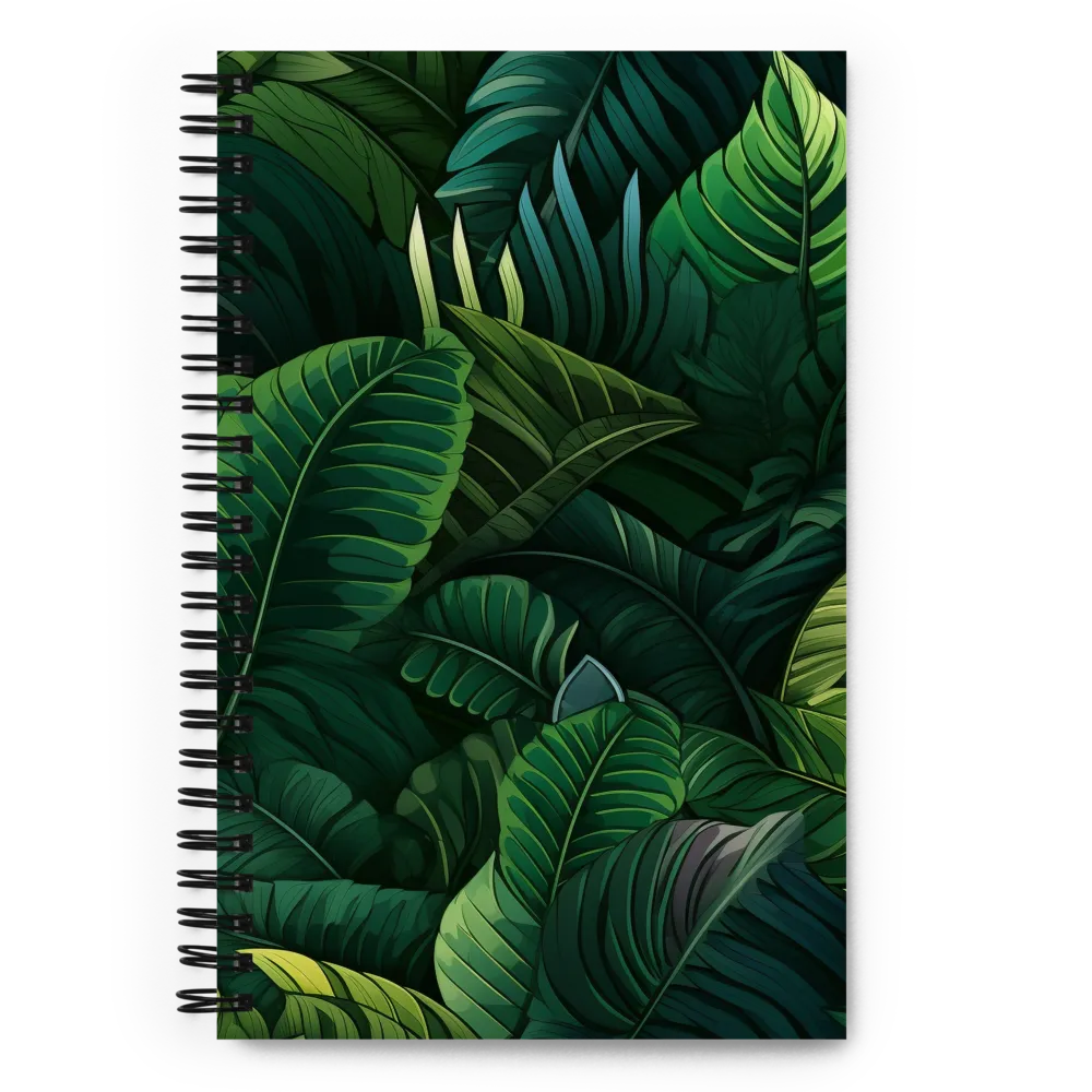 Lush Canopy: A Tropical Foliage Study | Spiral Notebook