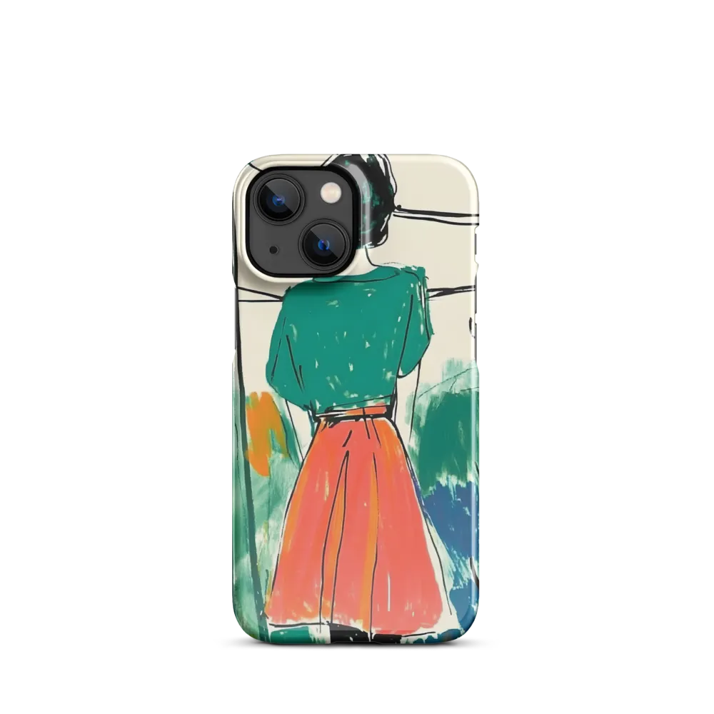 Figure in Teal and Coral