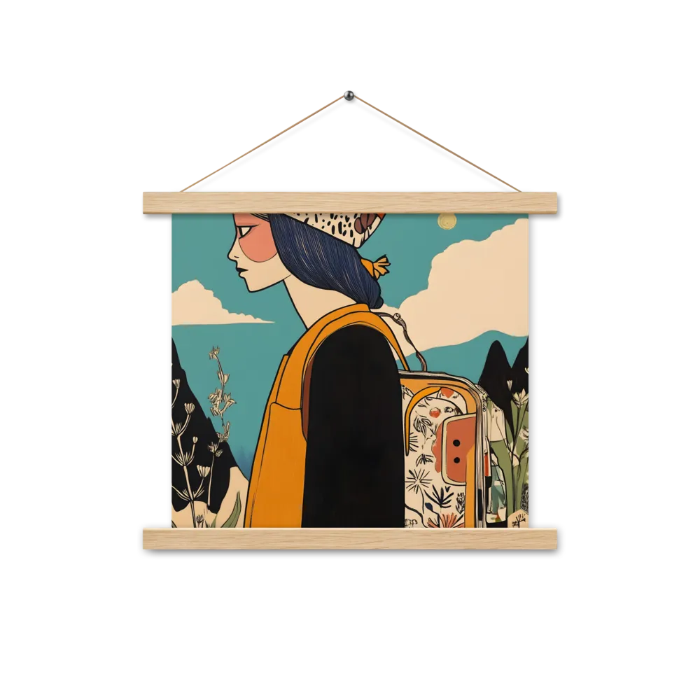 Journey's Serenity | Poster With Oak Wood Hanger | 14″×14″