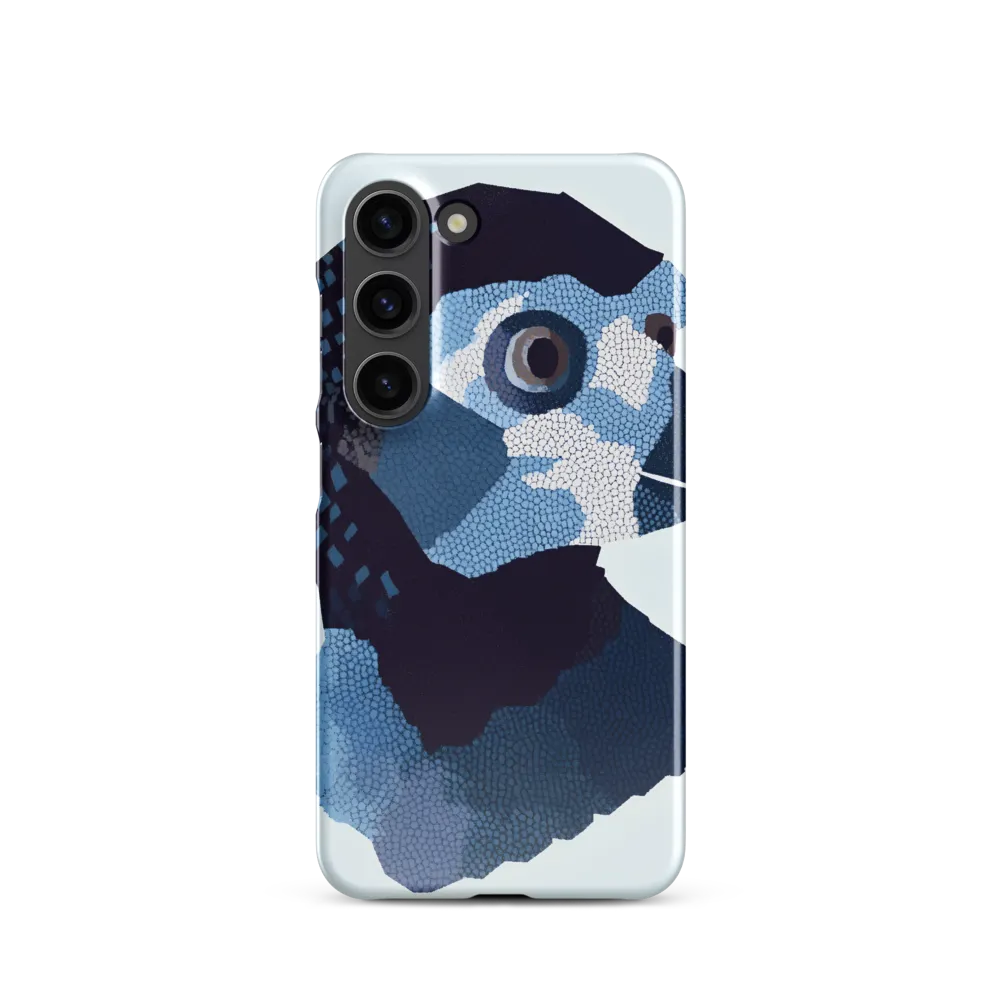 Abstract Avian Portrait in Blue