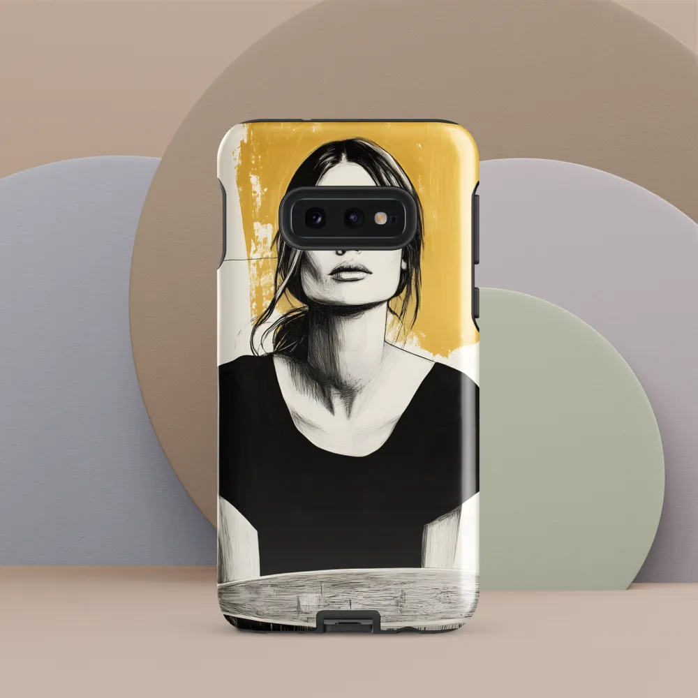 Golden Serenity: A Minimalist Portrait