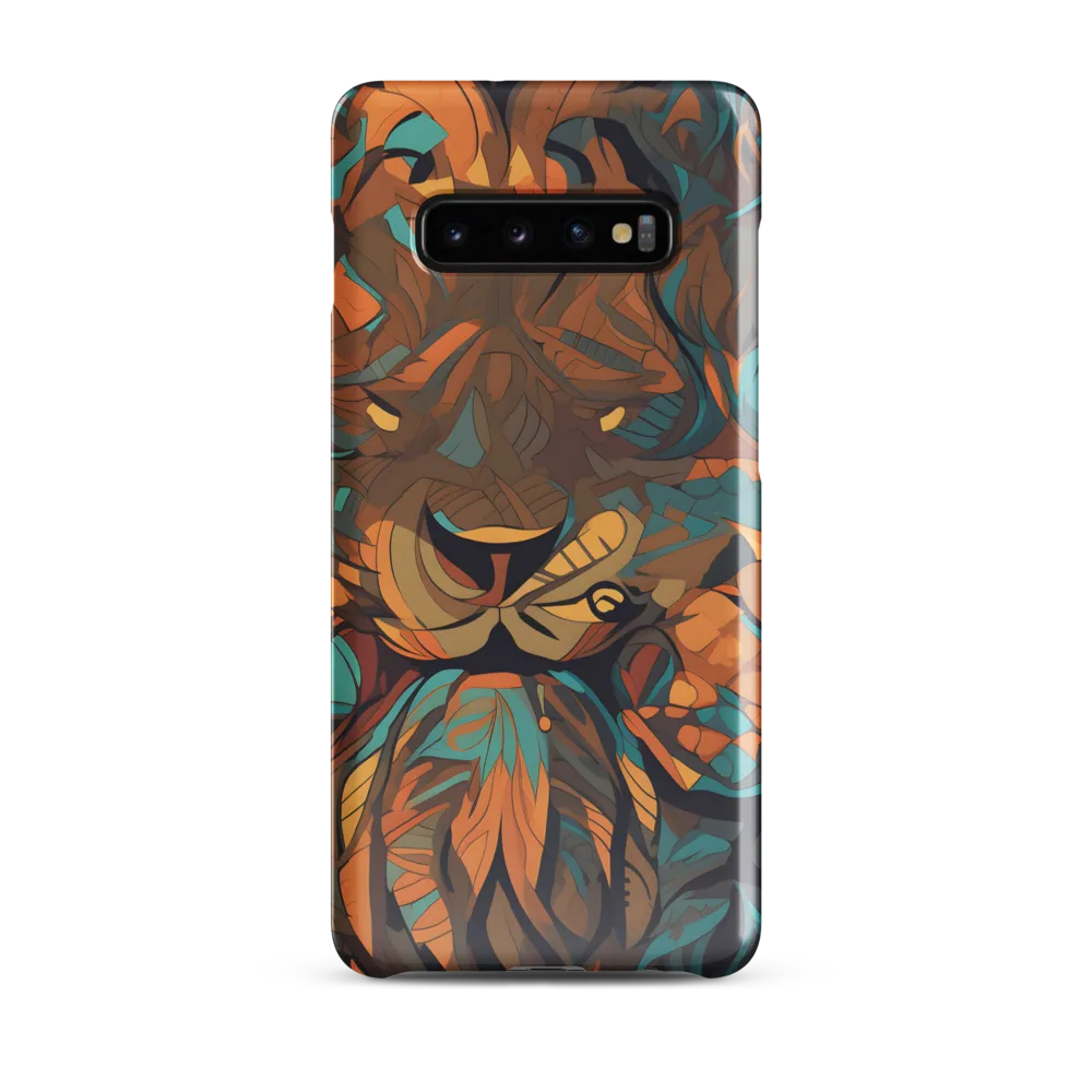 Fierce Royalty: A Geometric Exploration of Lions | Phone Case |  S10 Plus | Snap Case | Glossy