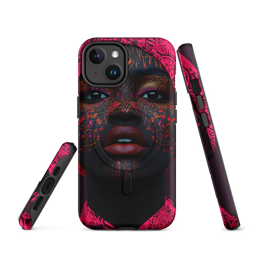 Neon Adornments: A Portrait of Cultural Expression