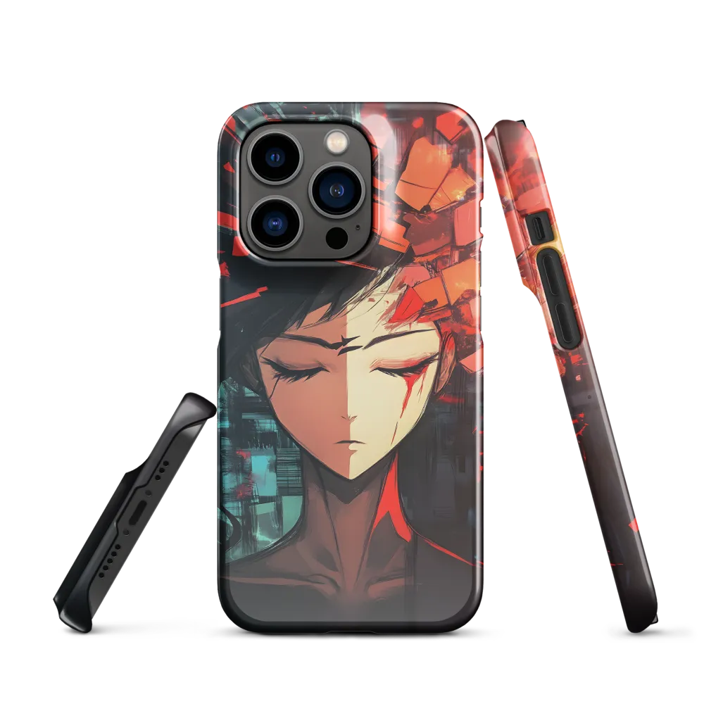 Fragmented Mind: The Silent Struggle | Phone Case |  14 Pro | Snap Case | Glossy