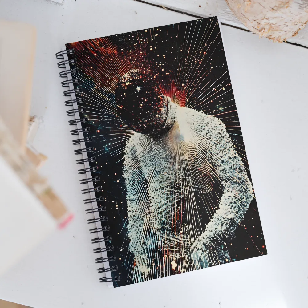 Ethereal Astronaut: A Journey Through the Cosmos | Spiral Notebook