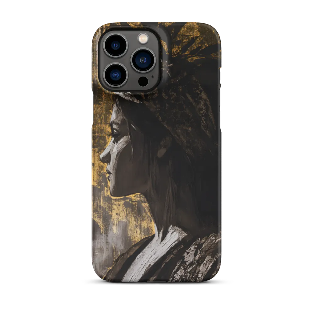 Golden Elegance: A Modern Profile Portrait