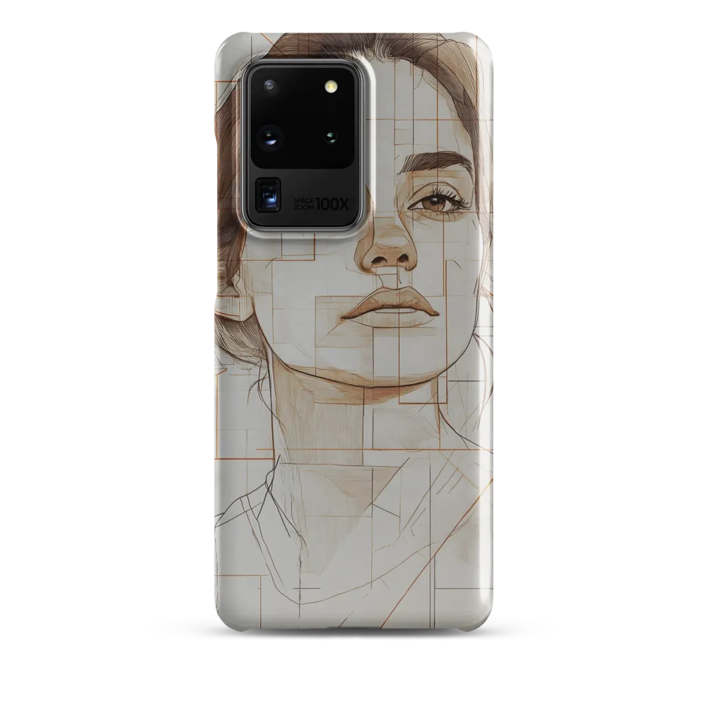 Geometric Serenity: A Minimalist Portrait