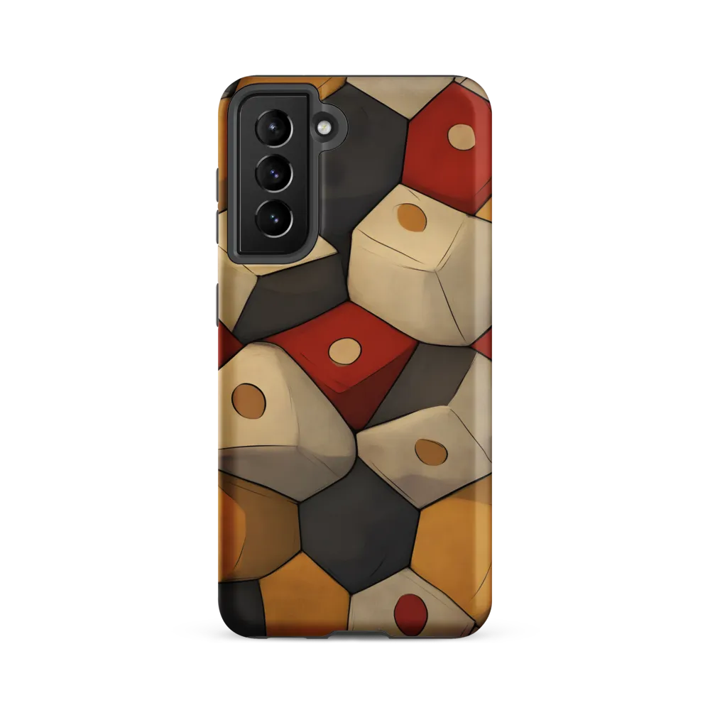 Interlocking Hexagons: An Abstract Dance of Color
