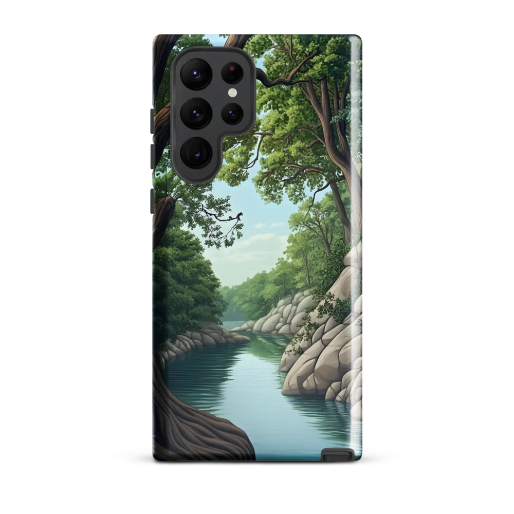 Tranquil Reflections: A Serene River Landscape