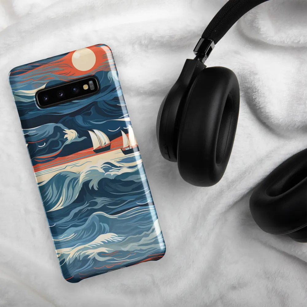 Ocean Whispers: A Voyage at Dusk | Phone Case |  S10 Plus | Snap Case | Glossy