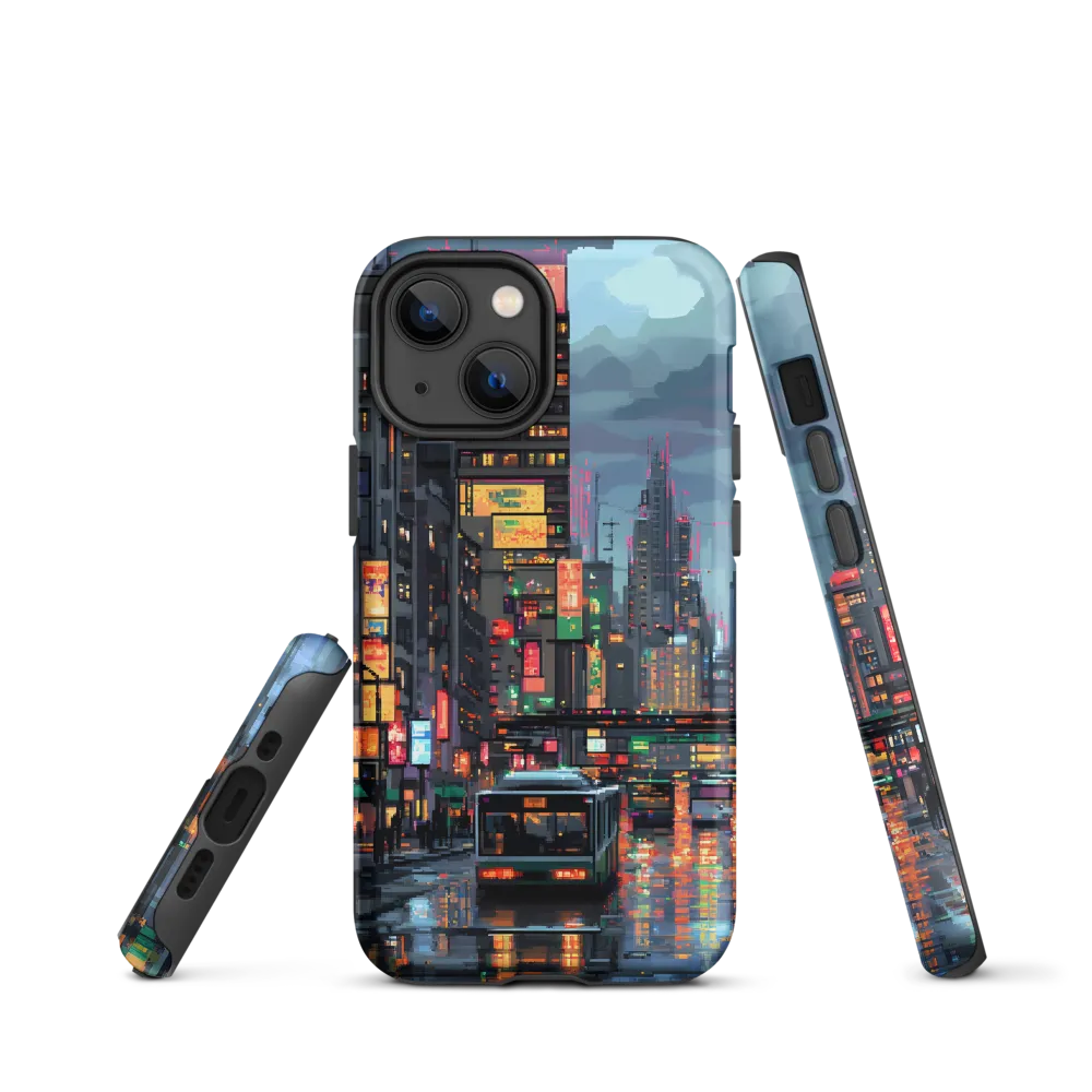 Neon Dreams: A Pixelated Urban Night
