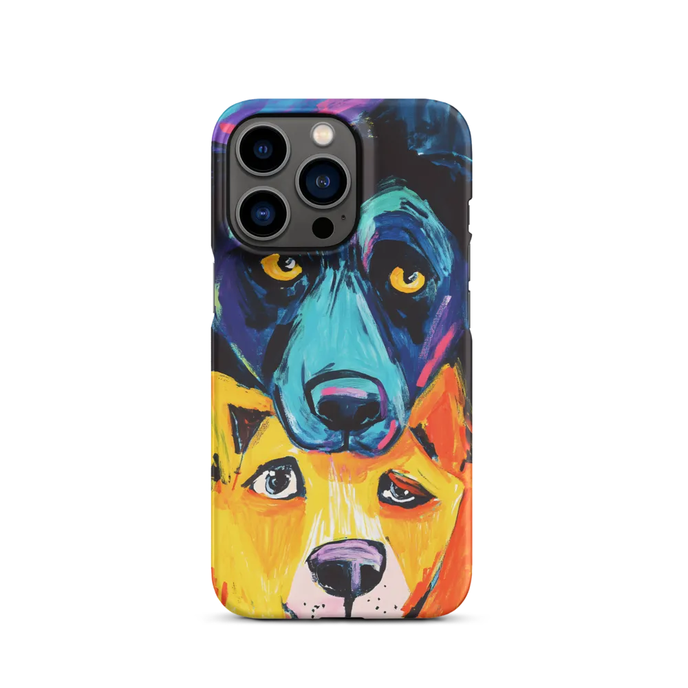 Vibrant Companions: An Expression of Canine Spirit | Phone Case |  13 Pro | Snap Case | Matte