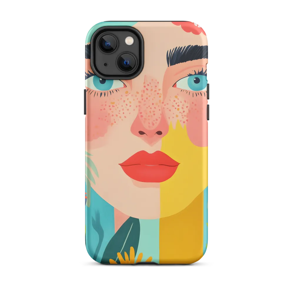 Floral Serenity: A Modern Portrait