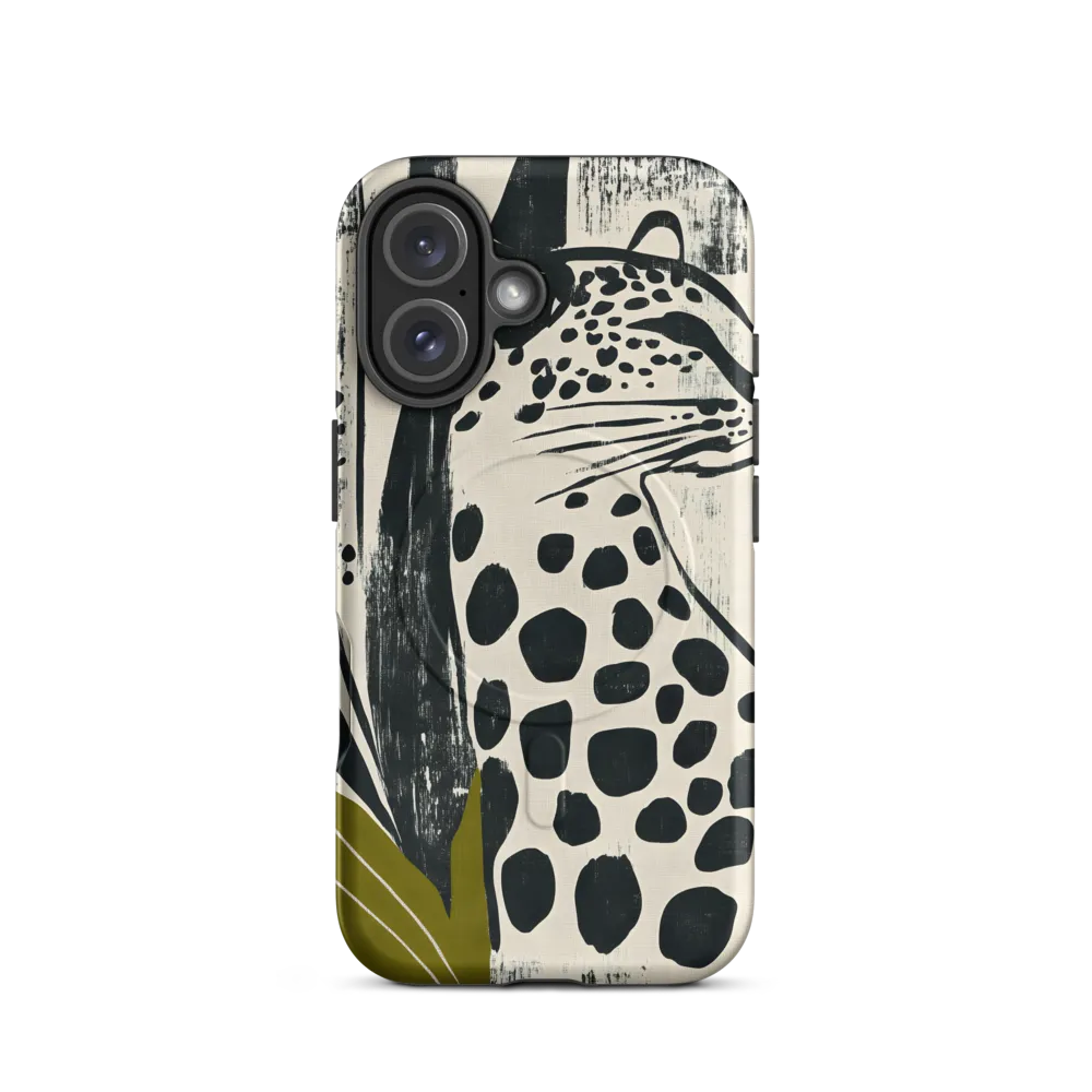 Leopard in Silhouette: A Modern Appeal | Phone Case |  16 | MagSafe® Tough Case | Matte