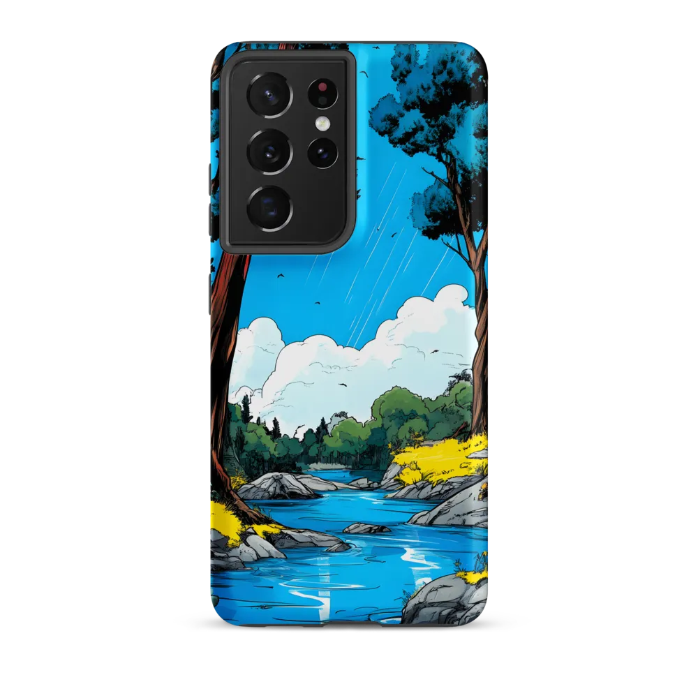 Tranquil River in a Comic Landscape