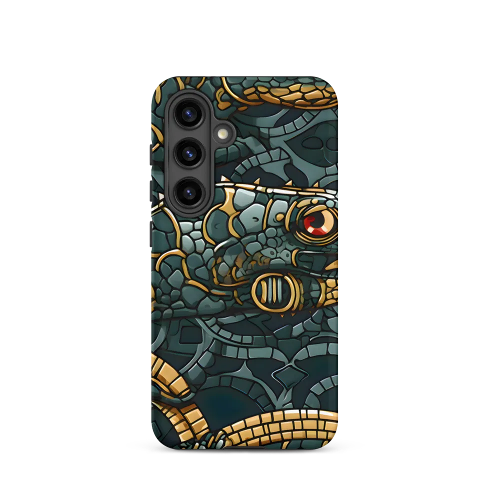 Reptilian Elegance: A Digital Art Nouveau Tapestry
