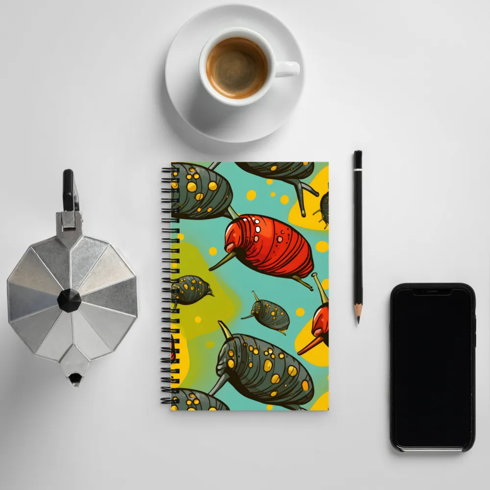 Whimsical Snails in Motion | Spiral Notebook