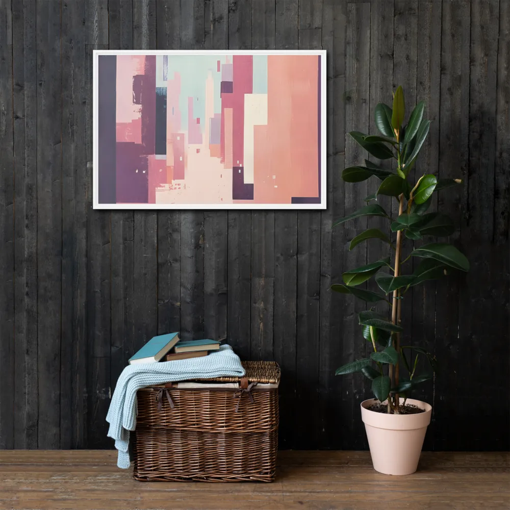 Tranquil Cityscape | Canvas with White Frame | 24″×36″