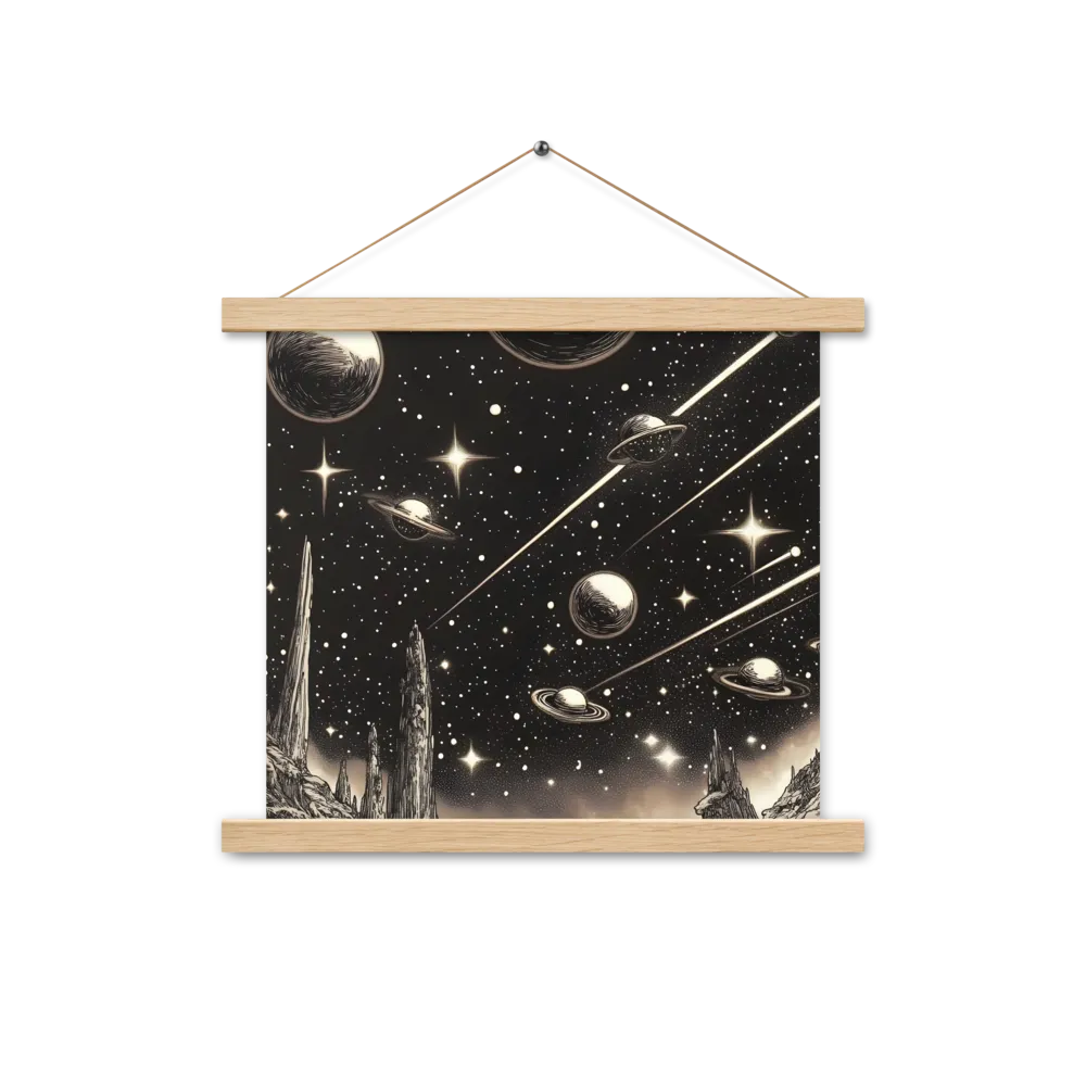 Celestial Reverie | Poster With Oak Wood Hanger | 14″×14″