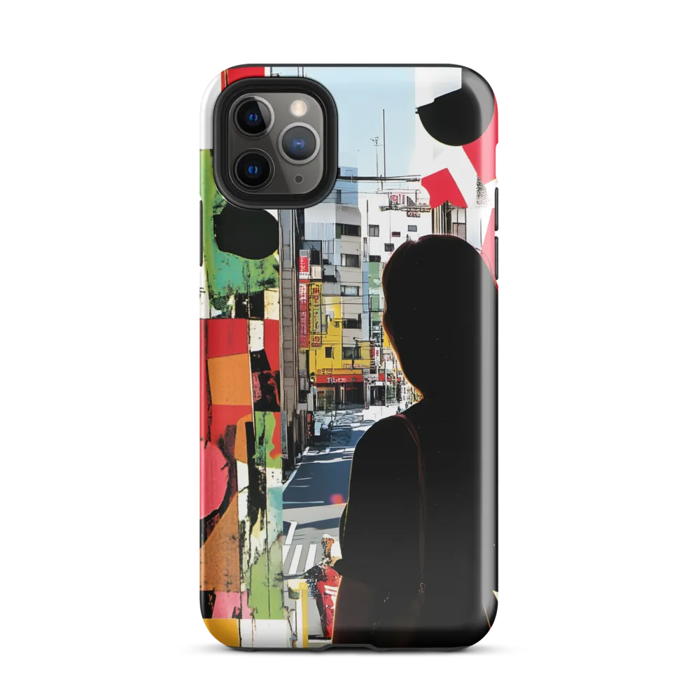 Urban Reflections: A Silhouette's Journey | Phone Case |  11 Pro Max | Tough Case | Glossy