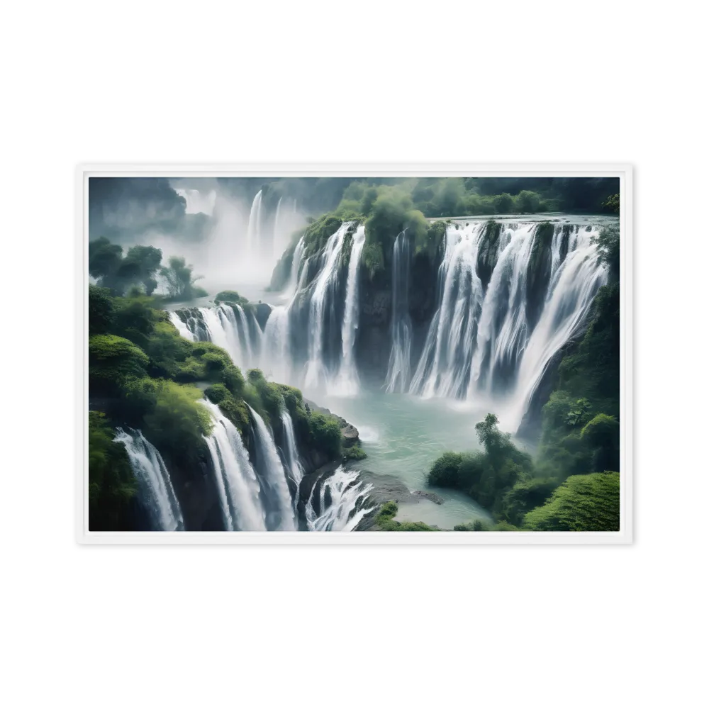 Whispers of the Cascades | Canvas with White Frame | 24″×36″