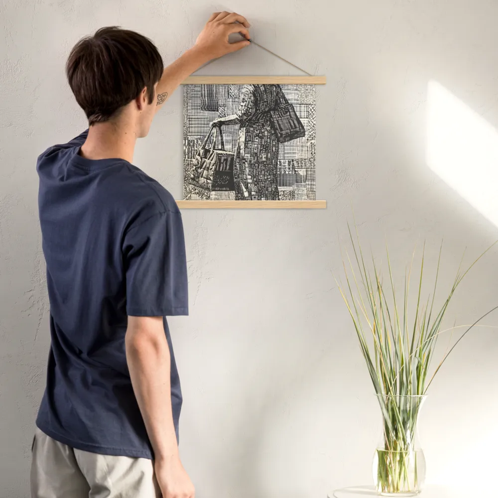 Urban Reflections: A Shopping Narrative | Poster With Oak Wood Hanger | 14″×14″
