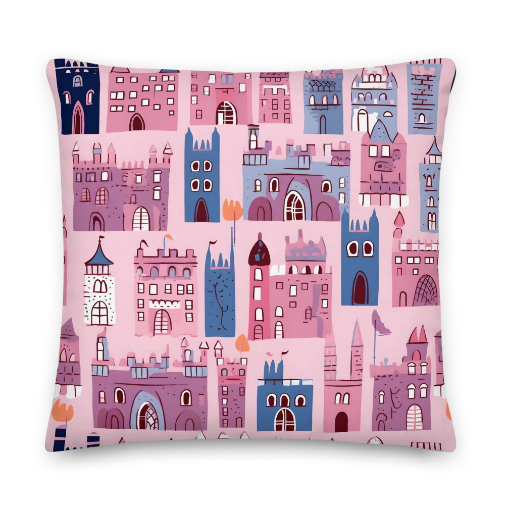 Whimsical Castles: A Playful Tapestry | Pillow | 22″×22″