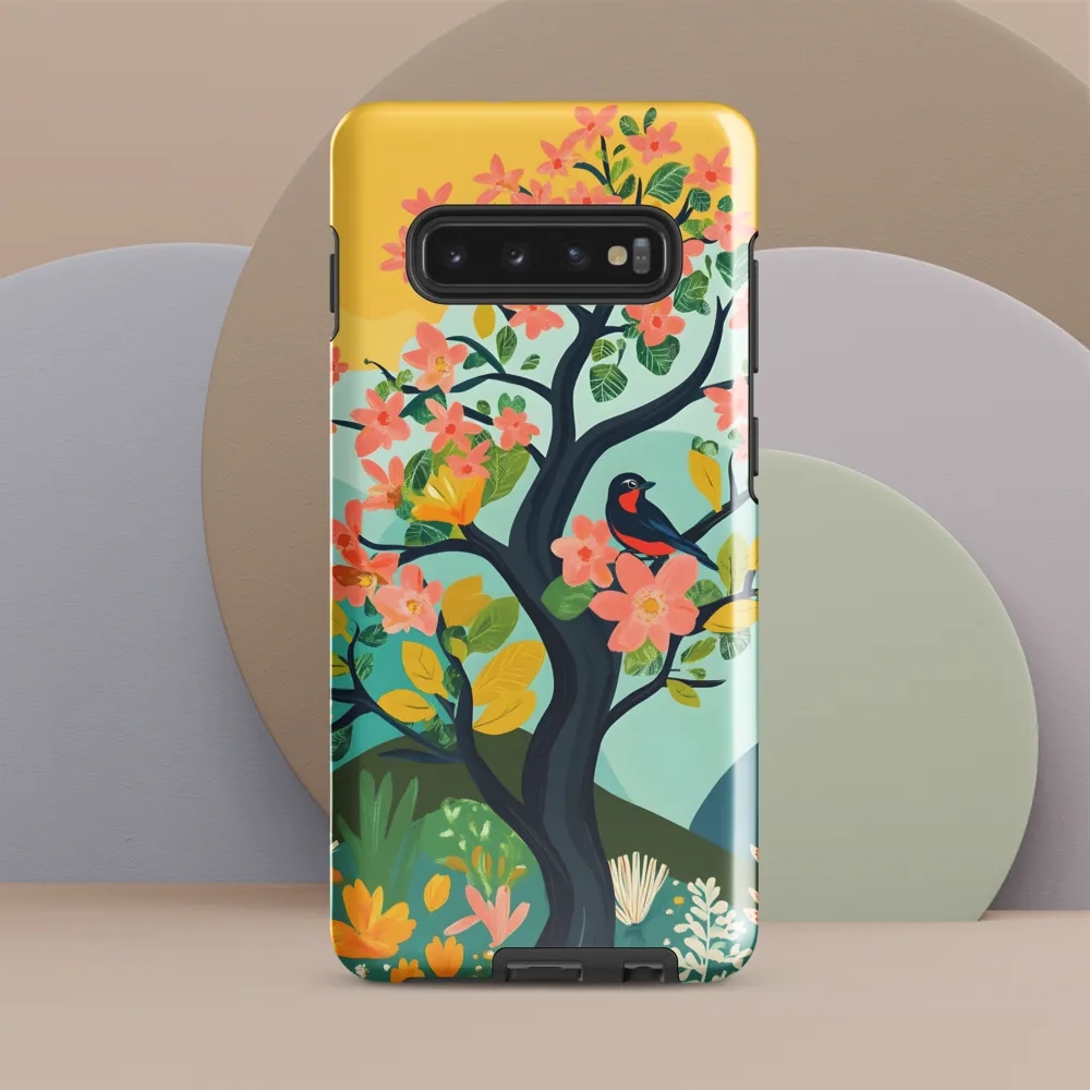 Spring Blossoms: A Serene Encounter | Phone Case |  S10 Plus | Tough Case | Glossy