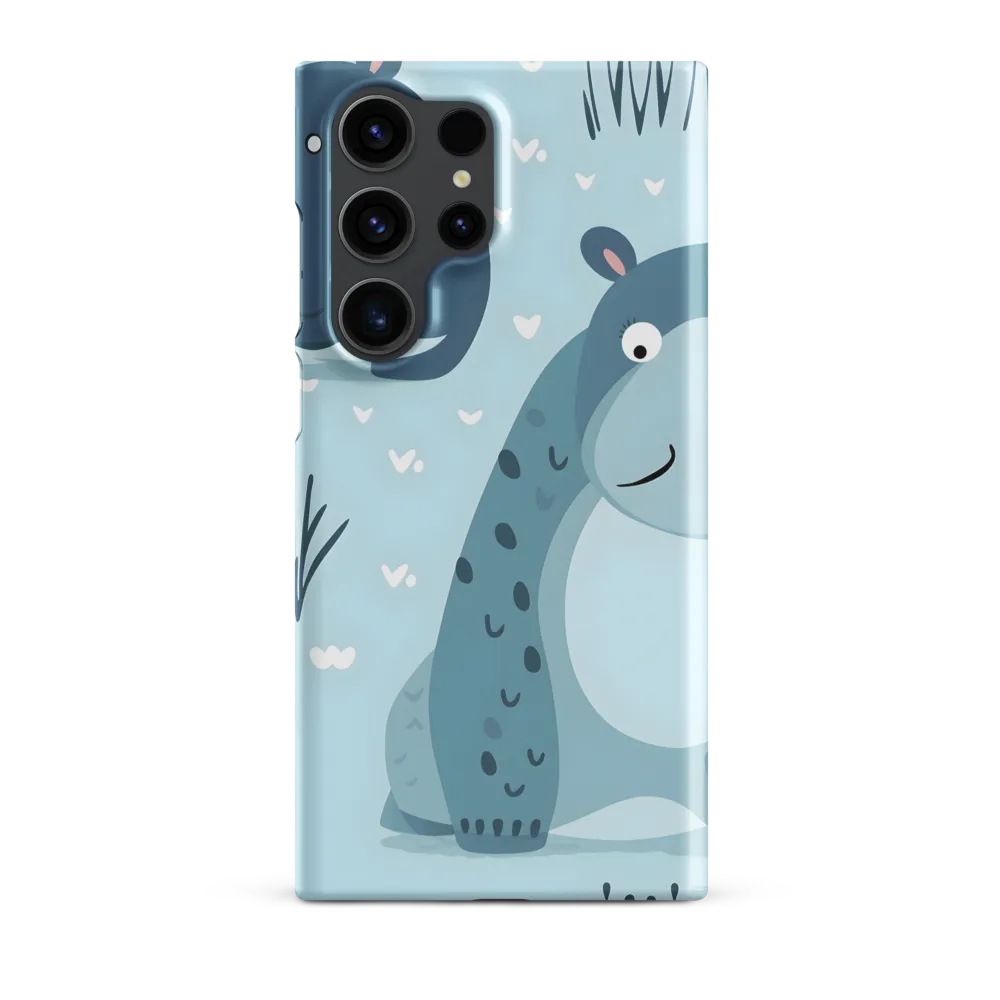 Whimsical Hippo Delight | Phone Case |  S23 Ultra | Snap Case | Matte