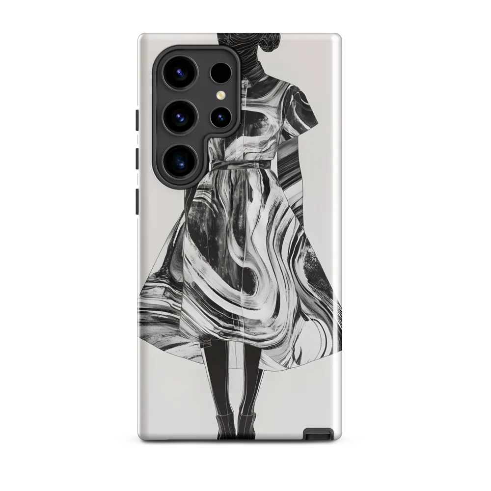 Marbled Shirt Dress — Monochrome Silhouette