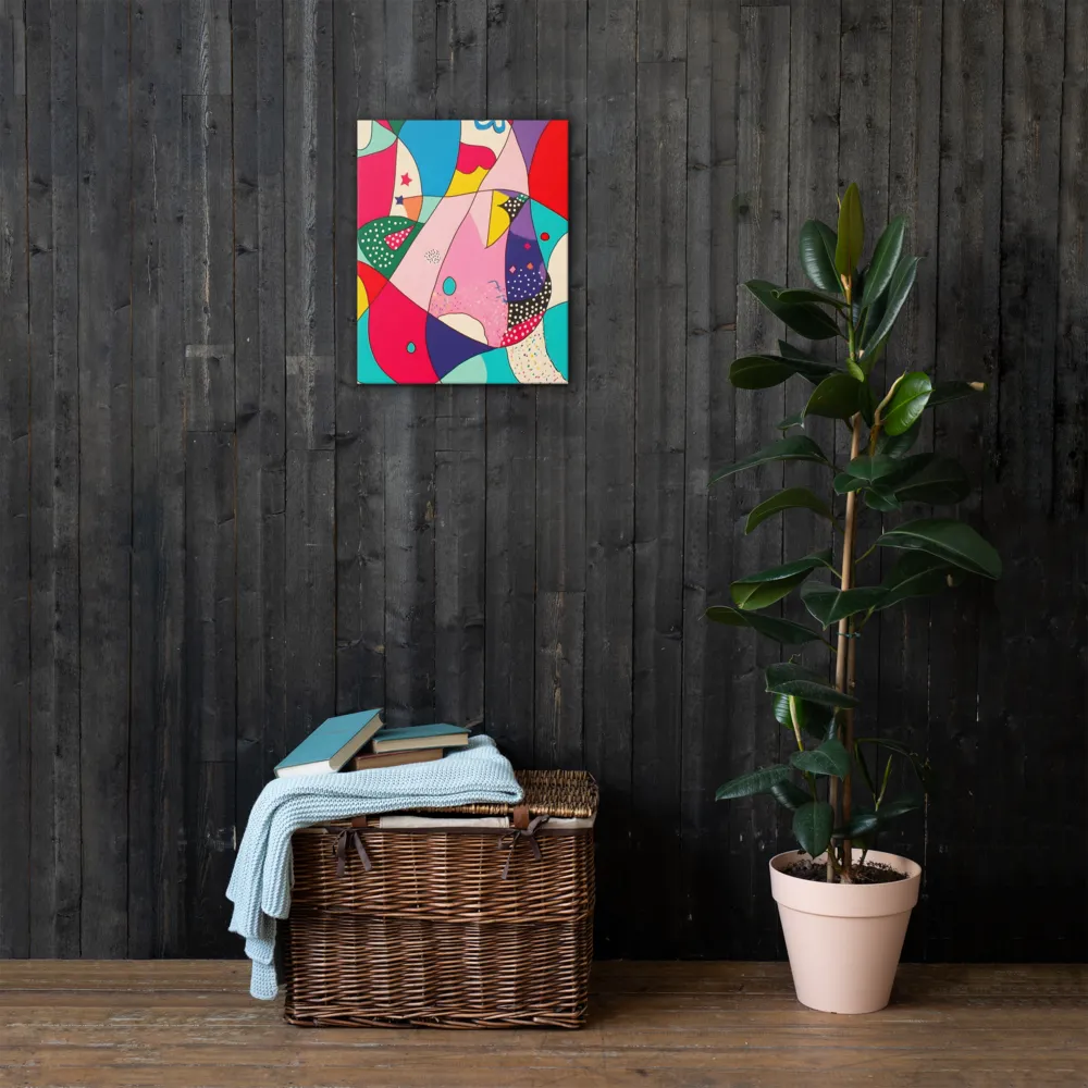 Playful Geometry in Color | Thin Canvas | 16″×20″