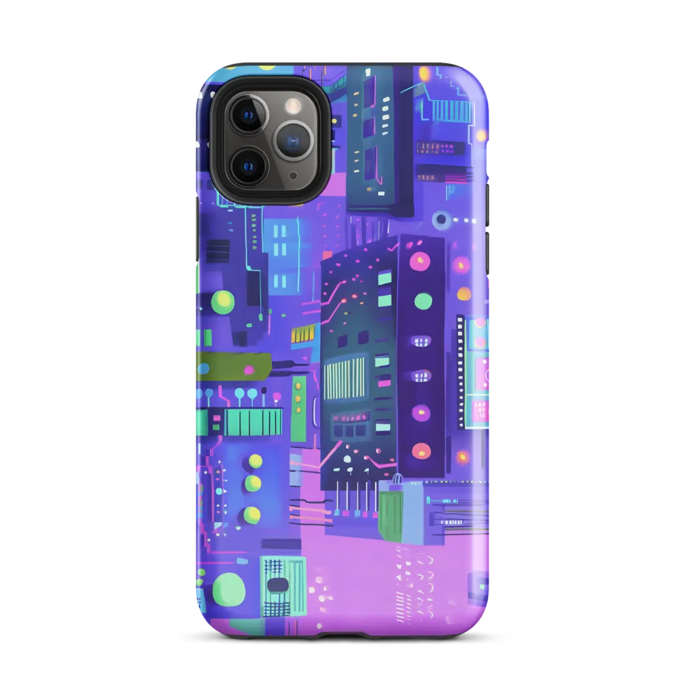 Futuristic Cityscape: A Digital Dream | Phone Case |  11 Pro Max | Tough Case | Glossy