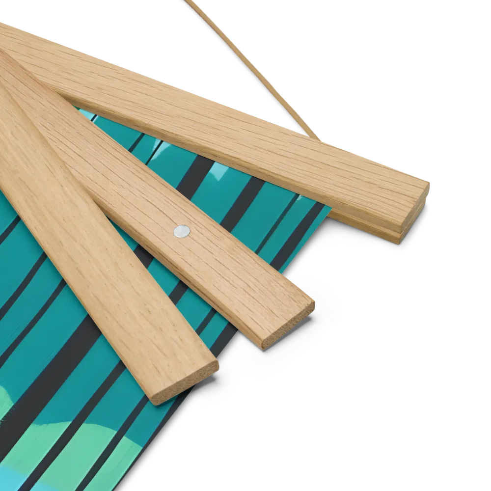 Whispers of Spring: A Colorful Retreat | Poster With Oak Wood Hanger | 14″×14″